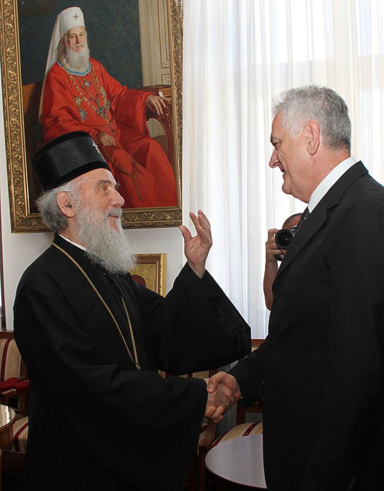 Irinej, Serbian Patriarch Serbian Patriarch Irinej meets with President of the Republic of