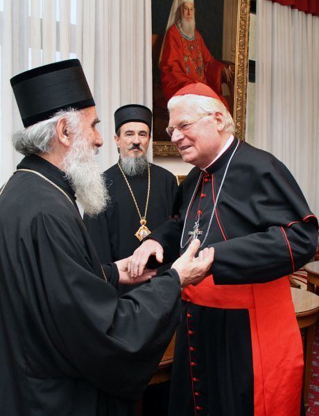 Irinej, Serbian Patriarch Serbian Patriarch Irinej meets Cardinal Angelo Scola Serbian
