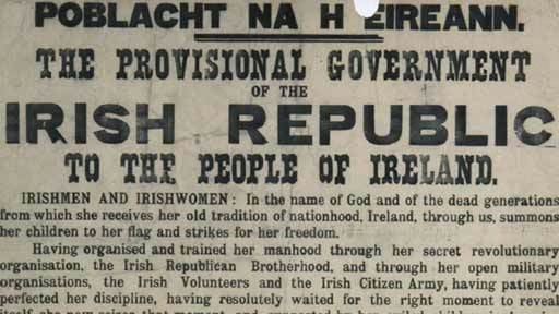 Irish Republic BBC A History of the World Object Poster proclaiming Irish