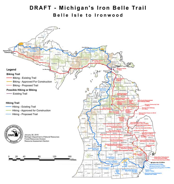 Iron Belle Trail Michigan39s Iron Belle Trail Bike New England