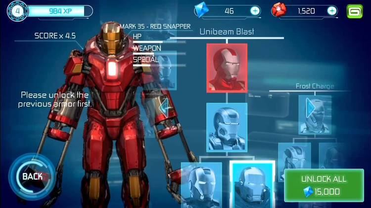 Iron Man 3: The Official Game Iron Man 3 The Official Game All Unlockables Costumes and Armor