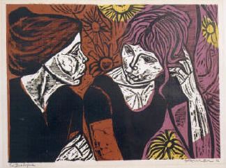 Irving Amen Woodcuts of Women by Irving Amen American Artist
