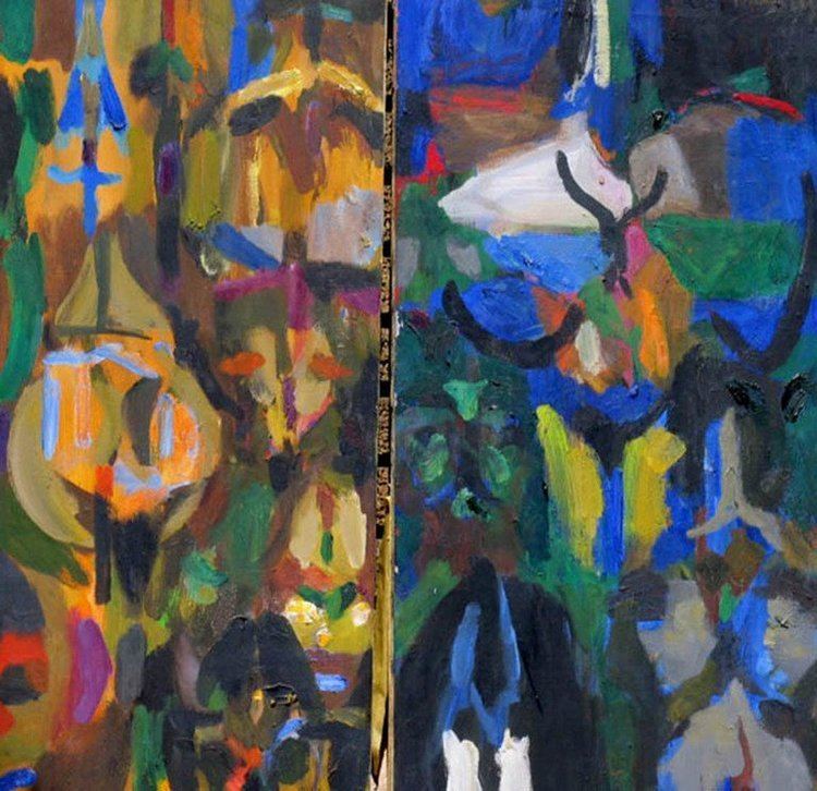 Irving Kriesberg Abstract Expressionist Painting by Irving Kriesberg