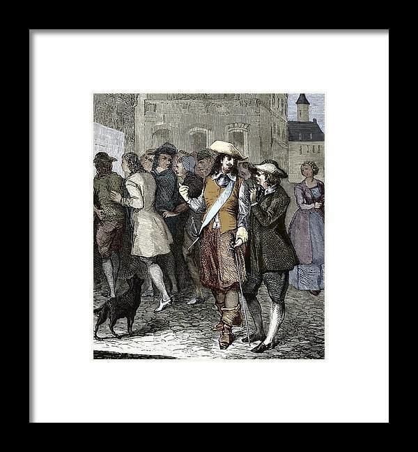 Rene Descartes And Isaac Beeckman Framed Print by Sheila Terry