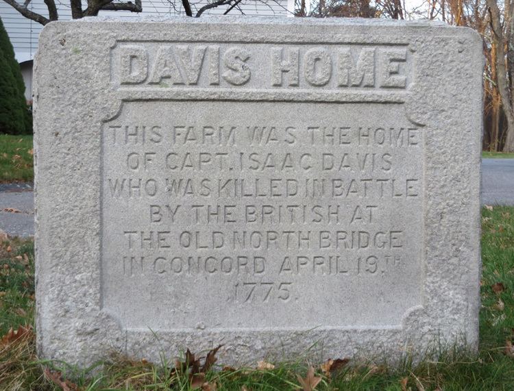 Isaac Davis (soldier) Isaac Davis Home Site Acton Historical Society