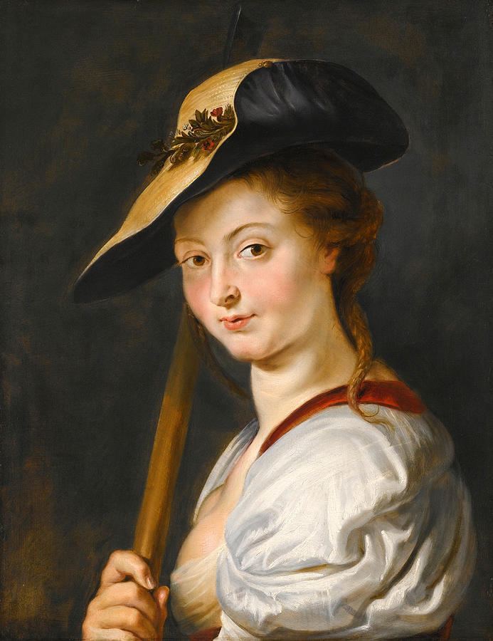 Isabella Brant Portrait Of A Lady Possibly Isabella Brant As A Shepherdess