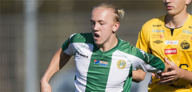 Isac Lidberg Hammarby flyttar upp anfallstalang FotbollDirekt
