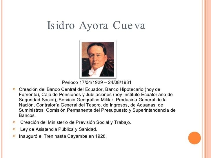 Isidro Ayora Invstigacion De Sociales