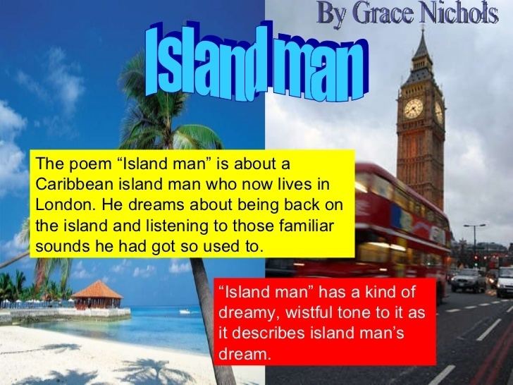 Island Man Poem presentation emily benfield 8x1 island man