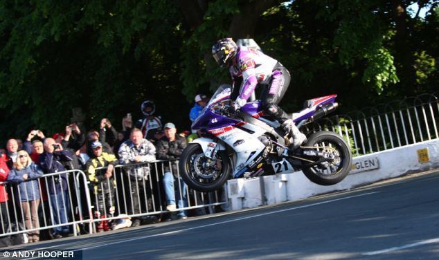 Isle of Man movie scenes The video shows the bike jumping high into the air on several occasions as the rider