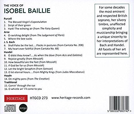 Isobel Baillie The Voice of Isobel Baillie Amazoncouk Music