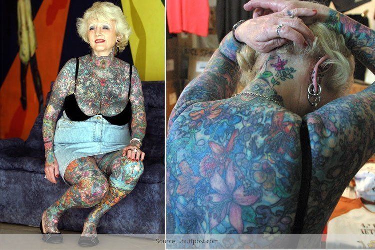 Isobel Varley is the world's most tattooed pensioner