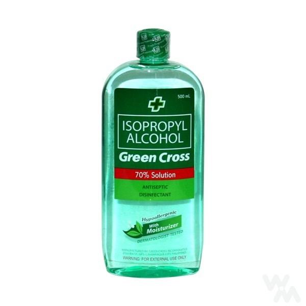 Isopropyl alcohol Green Cross 70 Isopropyl Alcohol 500ml Health amp Medical Health