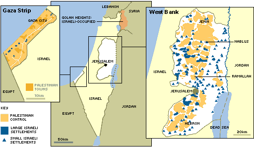 Israeli-occupied territories Israemap of the occupied territories Israel and the Middle East