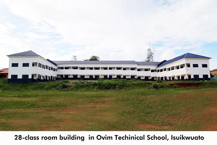 Isuikwuato Construction of 28class room building in Ovim Techinical School
