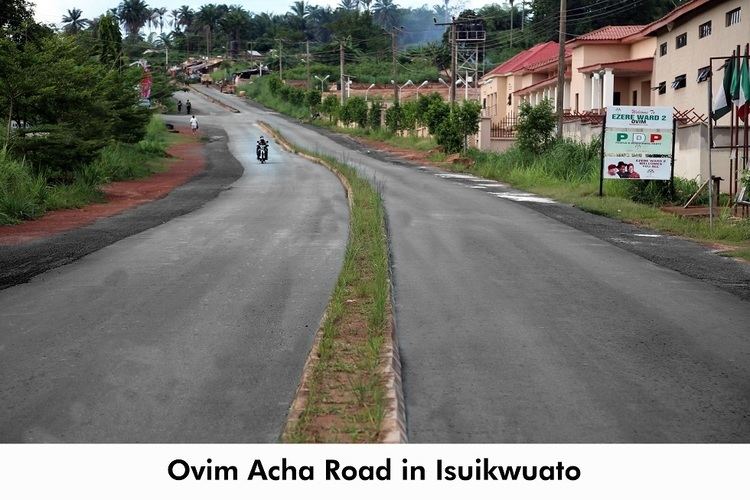 Isuikwuato Ovim Acha Road in Isuikwuato LGA The Abia State Government