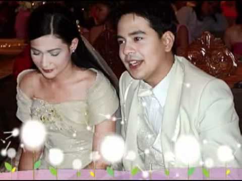 John Lloyd Cruz wearing a white coat and white long sleeves while Bea Alonzo wearing a wedding gown in a 2003 tv series "It Might Be You"