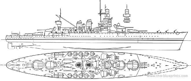 Italian battleship Andrea Doria TheBlueprintscom Blueprints gt Ships gt Battleships Italy gt RN