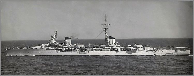 Italian cruiser Raimondo Montecuccoli Italian light cruiser Raimondo Montecuccoli taking part in NATO