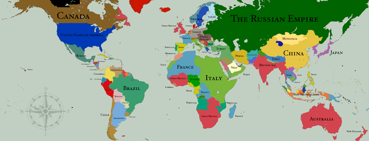 Italian Empire Map of the World as the Italian Empire paradoxplaza