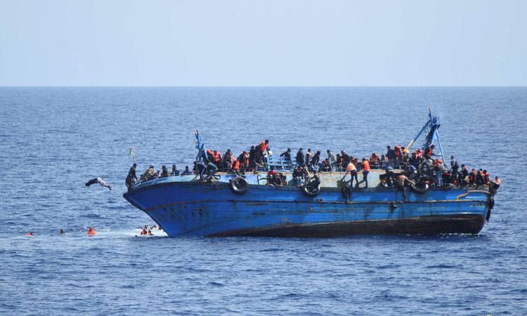 Italian Navy Italian navy captures dramatic moments of migrant shipwreck off
