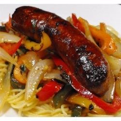 Italian sausage Italian Sausage Peppers and Onions Recipe Allrecipescom