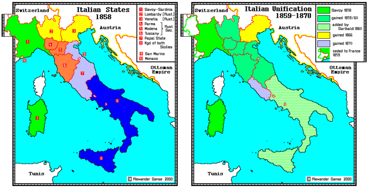 Italian unification WHKMLA History of Italy Unification 18591870