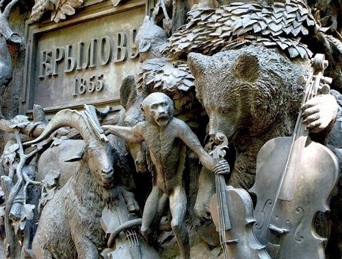 Ivan Krylov Fable writer Ivan Krylov monument in Saint Petersburg Monuments reveal