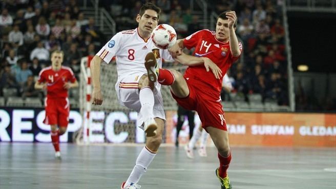 Ivan Milovanov Kike Spain Ivan Milovanov Russia Europeu de Futsal nav
