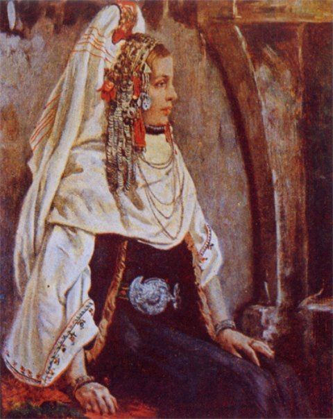 Ivan Mrkvička Bulgarian woman from Smilevoquot painting by Ivan Mrkvika Markvichka
