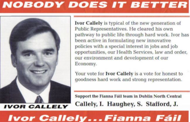 Ivor Callely ivor callely Irish Election Literature Page 2