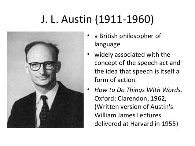 J. L. Austin Rzeszov ling pragmatics