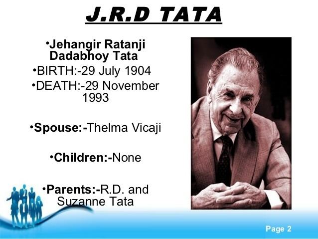 J. R. D. Tata Jrd tata