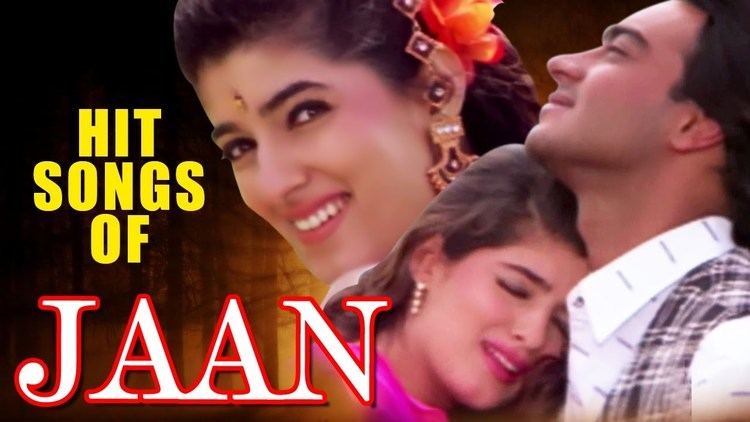 Poster of hit songs of Jaan featuring Ajay Devgun as Karan and Twinkle Khanna as Kajal.