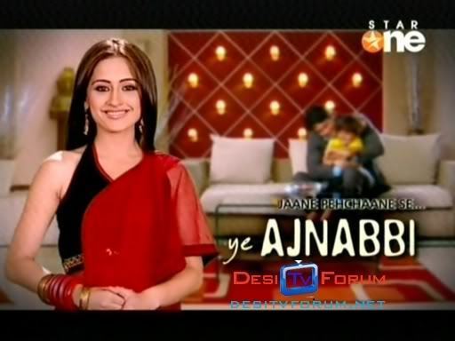 Jaane Pehchaane Se... Ye Ajnabbi, a television show that aired on Indian television channel Star One featuring Siddharth Shukla, Sanjeeda Sheikh, and Rahul Pendkalkar.