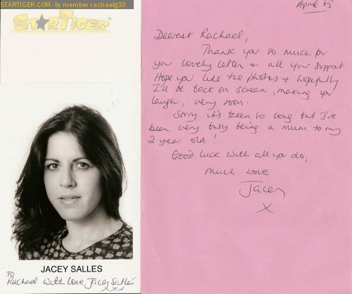 Jacey Sallés Jacey Salls autograph collection entry at StarTiger