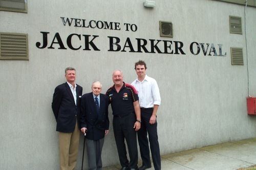 Jack Barker (Australian rules footballer) LAUNCH OF THE JACK BARKER OVAL AT CHELTENHAM Southern Football