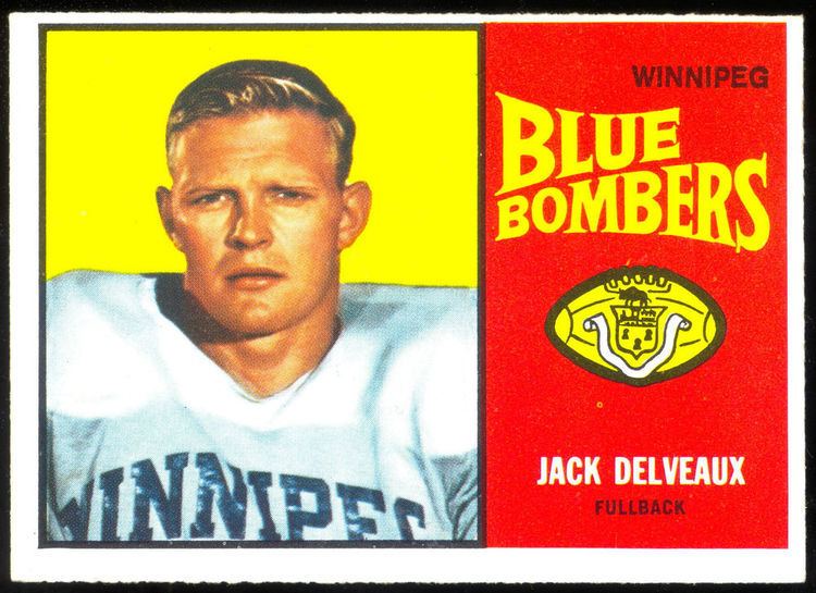 Jack Delveaux 1964 TOPPS CFL FOOTBAL 85 JACK DELVEAUX NM WINNIPEG BLUE BOMBERS