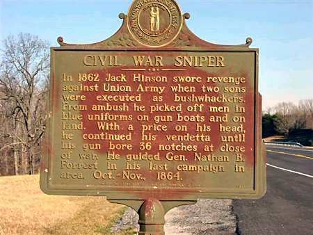 Jack Hinson Civil War Sniper Jack Hinson Historical Marker