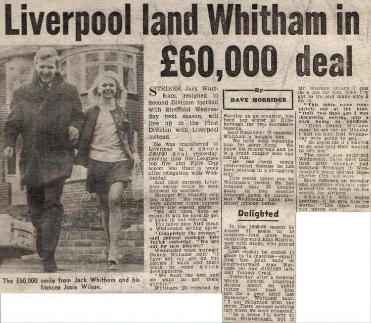 Jack Whitham Liverpool career stats for Jack Whitham LFChistory Stats galore