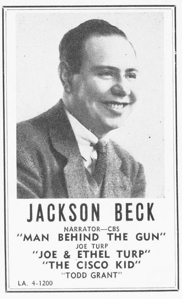 Jackson Beck Tralfaz Bluto Answered an Ad