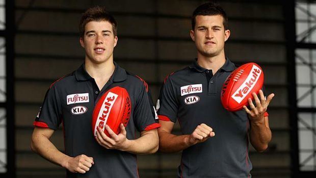 Jackson Merrett Brothers Zach and Jackson Merrett to play with the Bombers