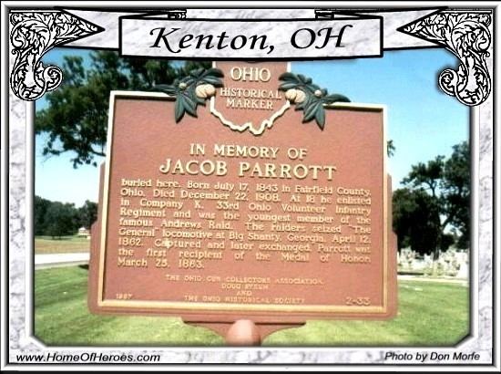 Jacob Parrott Photo of Grave site of MOH Recipient Jacob Parrott