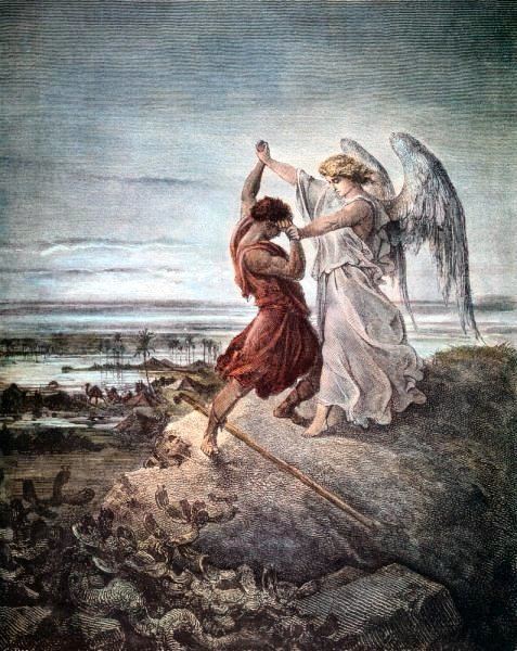 Jacob wrestling with the angel 1423 Genesis 32 DWELLING in the Word