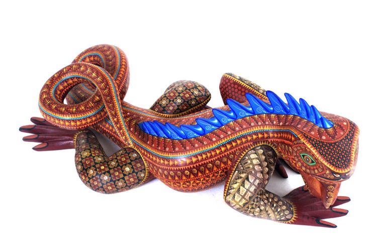 Jacobo Angeles Oaxacan Woodcarvings Jacobo Angeles Lizard