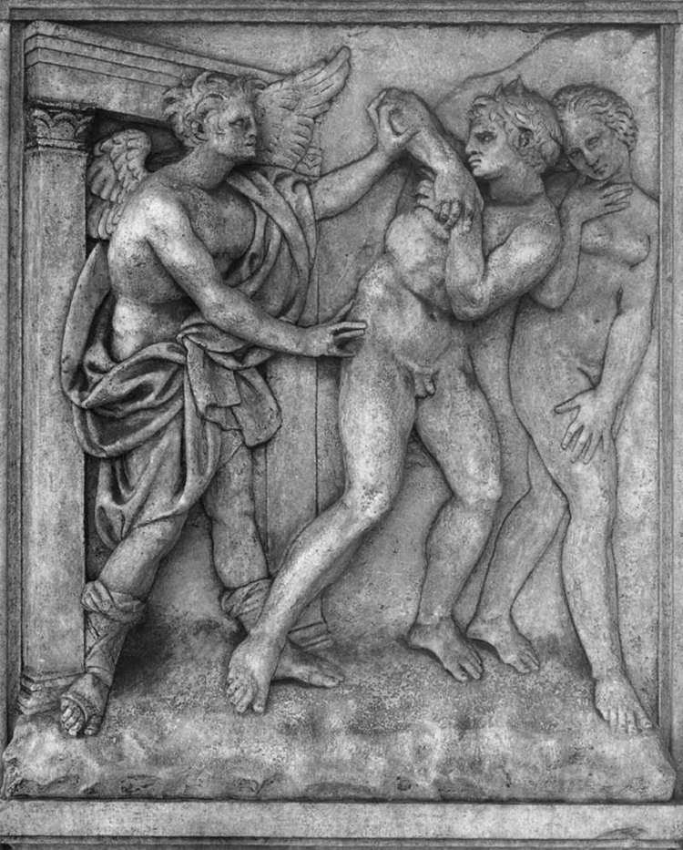 Jacopo della Quercia Expulsion of Adam and Eve from the Paradise by QUERCIA
