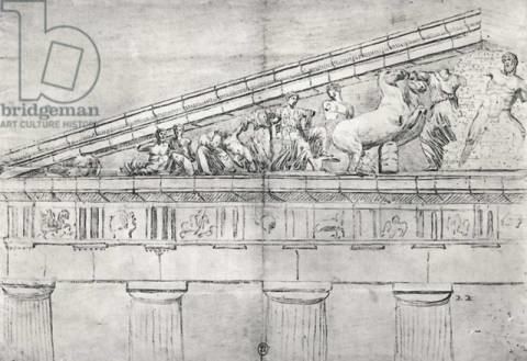 Jacques Carrey Jacques Carrey Study of a pediment from the Parthenon