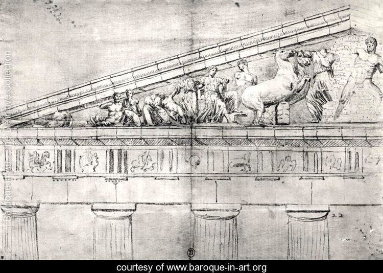 Jacques Carrey Study of a pediment from the Parthenon Jacques Carrey