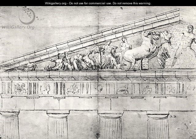 Jacques Carrey Study of a pediment from the Parthenon Jacques Carrey