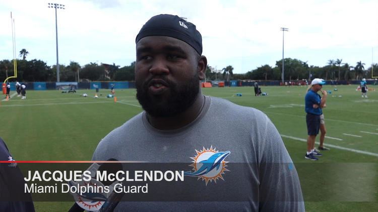 Jacques McClendon Dolphins guard Jacques McClendon working his way into more